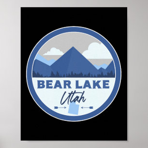 Björn sjö Utah Ut berg märke vandring souvenir Poster