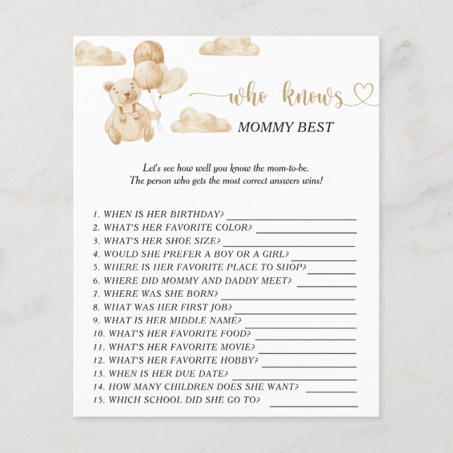 Björn som bäst känner mamma (Framsida)