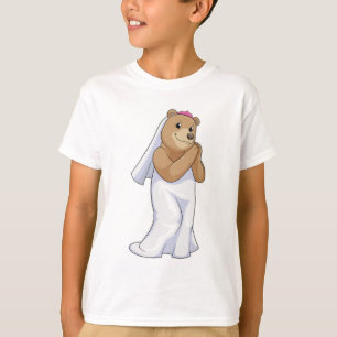 Björn som brud med slöja t shirt