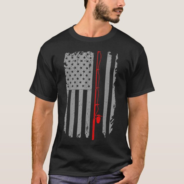 Björn som fiskare med fisk t shirt (Framsida)