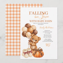 Björn som förälskar sig Pumpa Höst Bebis Shower