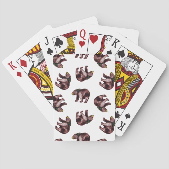 Björn som leker kort casinokort (Baksidan)