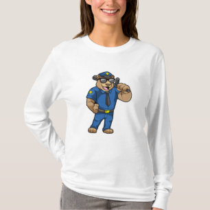 Björn som polis med polisiär uniform t shirt