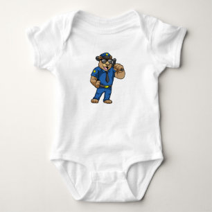 Björn som polis med polisiär uniform t shirt