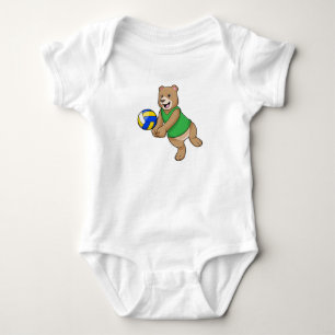 Björn som Volleyball-spelare med Volleyball T Shirt