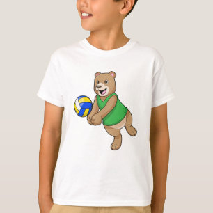 Björn som Volleyball-spelare med Volleyball T Shirt