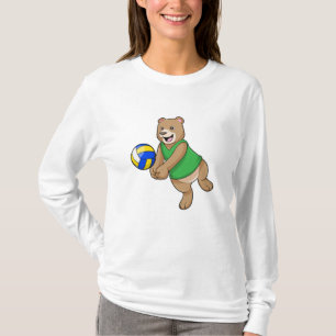 Björn som Volleyball-spelare med Volleyball T Shirt