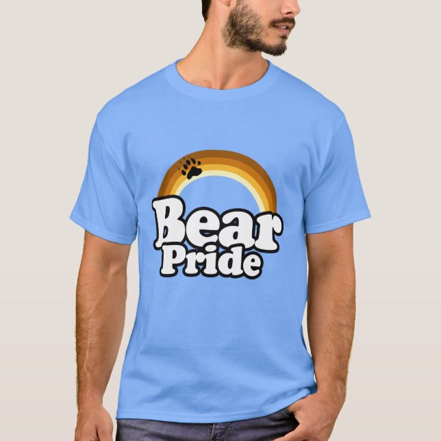 Björn Stolthet Regnbåge Båge Tee Shirt (Framsida)