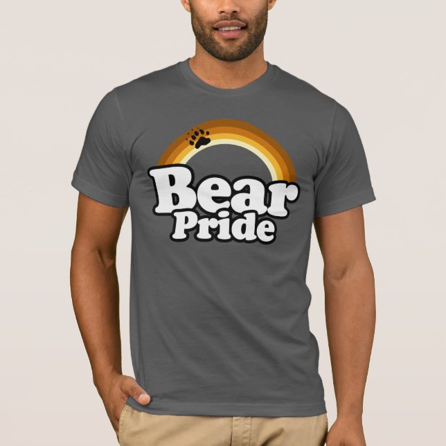 Björn Stolthet Regnbågsbåge T Shirt (Framsida)
