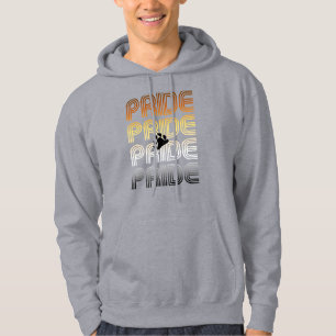 Björn Stolthet Tass Retro Mönster Design Bokstäver Hoodie