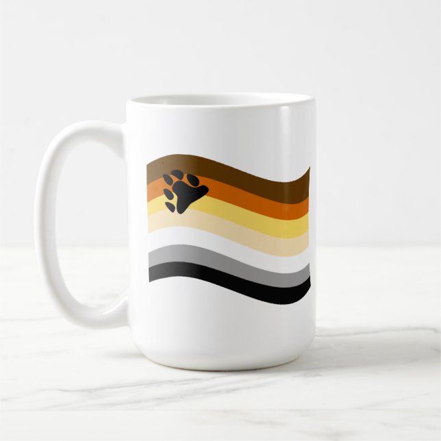 Björn Stolthet Tass Vågig Flagga Kaffemugg (Vänster)