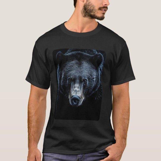 Björn Svart T Shirt (Framsida)