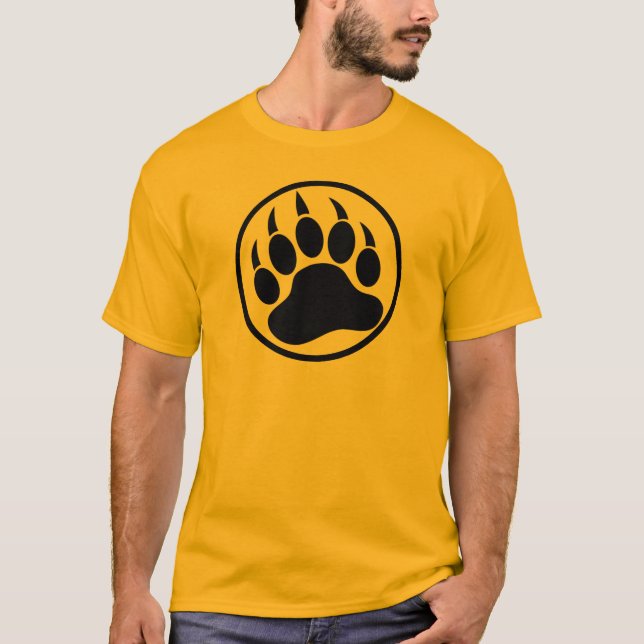 Björn Tass på framsidan av Woof på baksidan T Shirt (Framsida)