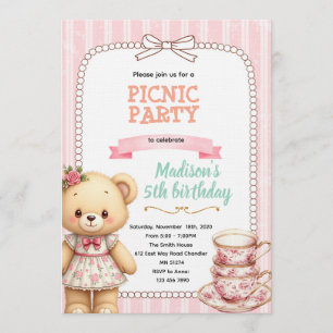 Björn tea party inbjudan