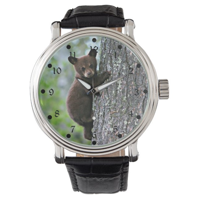 Björn Unge klättrar i Träd Armbandsur (Framsida)