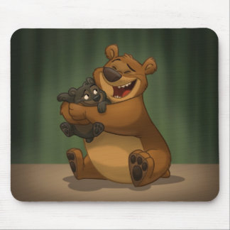Björn & unge Mousepad Musmatta