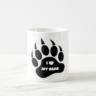 Björn / Unge-Mugg Jag älskar min björn i tassmugge Kaffemugg