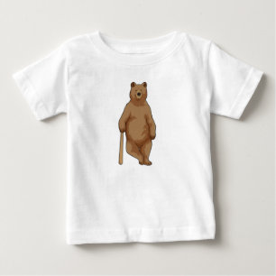 Björn vid Baseball med Baseball fladdermus T Shirt