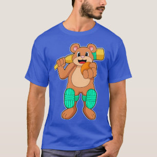 Björn vid Cricket med Cricket fladdermus1 T Shirt