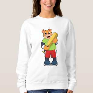 Björn vid Cricket med Cricket fladdermus T Shirt