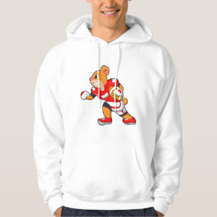 Björn vid fotbollsportar hoodie