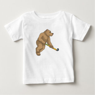 Björn vid Hockey med Hockey fladdermus T Shirt