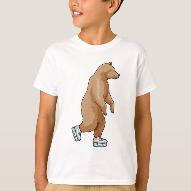 Björn vid isrocka med isskiffer t shirt (Framsida)