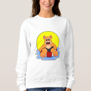 Björn vid simning med Simma ring T Shirt