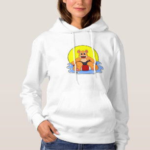 Björn vid simning med Simma ring T Shirt