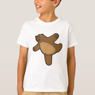 Björn vid Yoga Stretching träning T Shirt