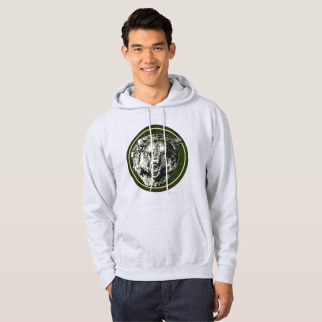 Björnansikte Hoodie (Hel framsida)