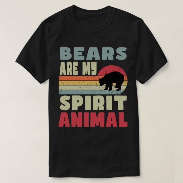 Björnar är mitt andliga djur T-Shirt (Design framsida)