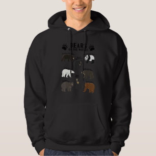 Björnar Arter Av Världen Söt Isbjörn Hoodie