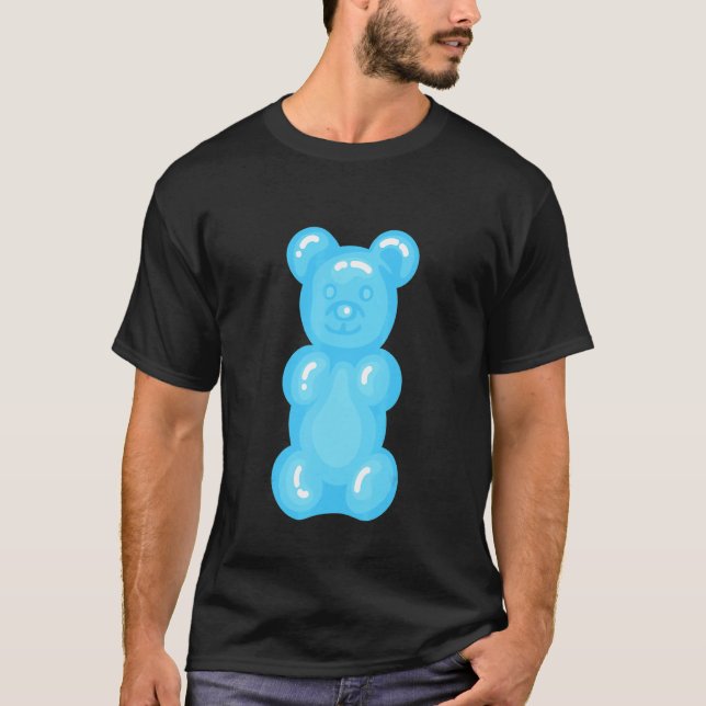 Björnar Barn Ljusblå  Gummibjörn T Shirt (Framsida)