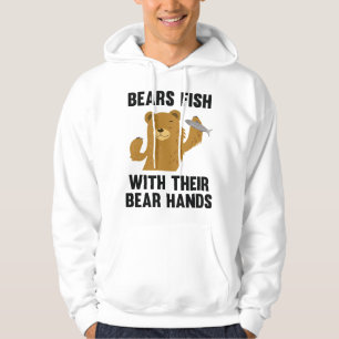 Björnar Fiskar Med Sina Björn Händer Hoodie