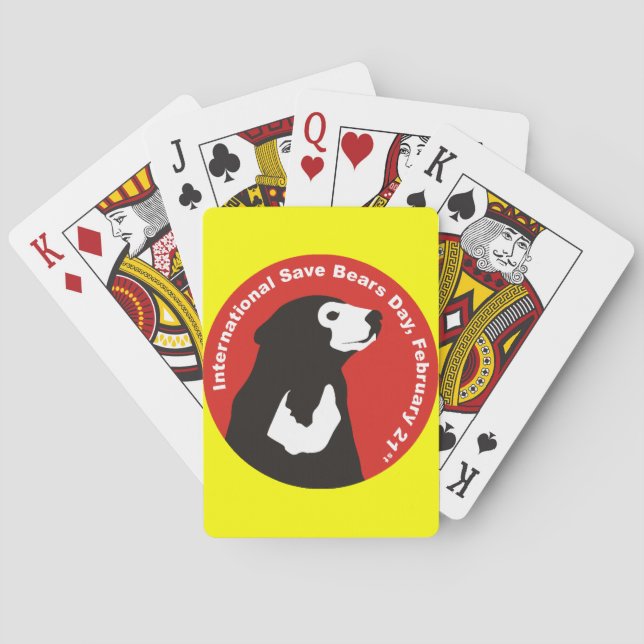 björnar för hjälpsparasol spel kort (Baksidan)