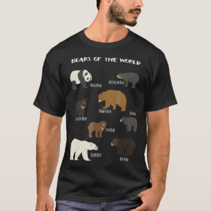 Björnar i den grymma Polarna Panda Black T Shirt