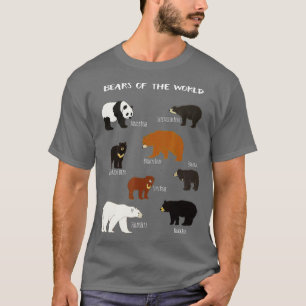 Björnar i den grymma Polarna Panda Black T Shirt