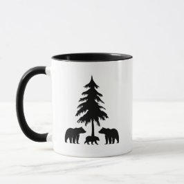Björnar i skogen kaffe mugg
