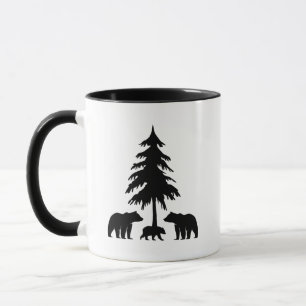 Björnar i skogen kaffe mugg