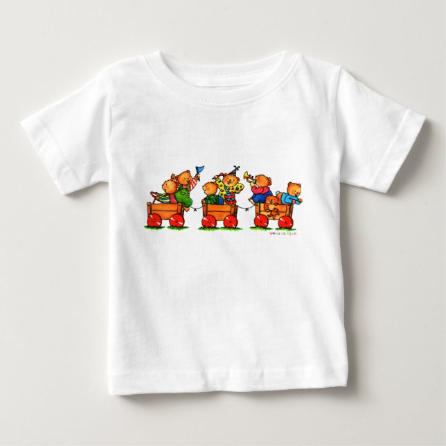 Björnar i Tåg Baby Tee (Framsida)