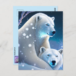 Björnar i vinter, postkorsning vykort