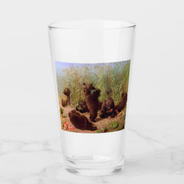 Björnar i Watermelon Patch (av W.H. Beard) Glaskopp