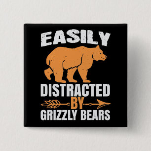 Björnar - lätt utspridda av grizzlybjörnar knapp