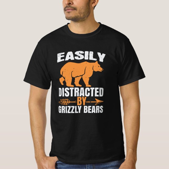 Björnar - lätt utspridda av grizzlybjörnar t shirt (Framsida)