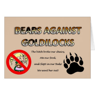 Björnar mot Goldilocks Hälsningskort