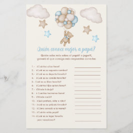 Björnar och blå ballonger spel som möter pappa