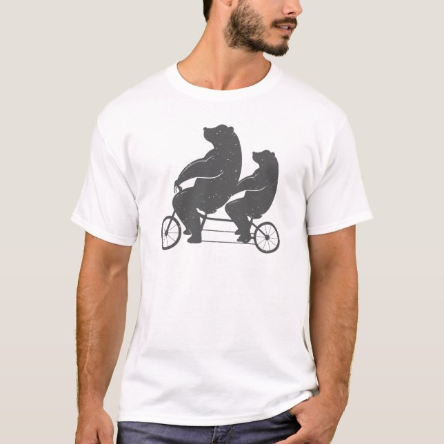 Björnar på cyklar tee (Framsida)