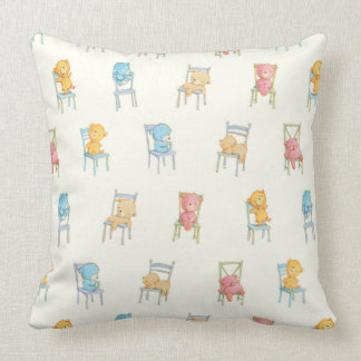 Björnar på stolmönster kudde