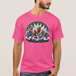 Björnar Rock Roll Björn Spelar Gitarr Bas Trumset T Shirt